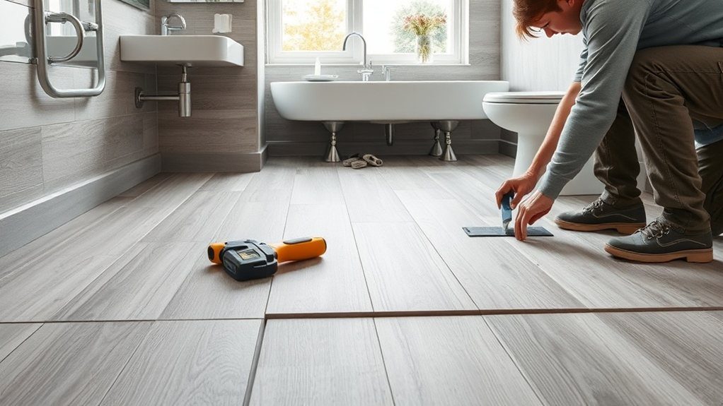 Bathroom Flooring Installation in Waterloo